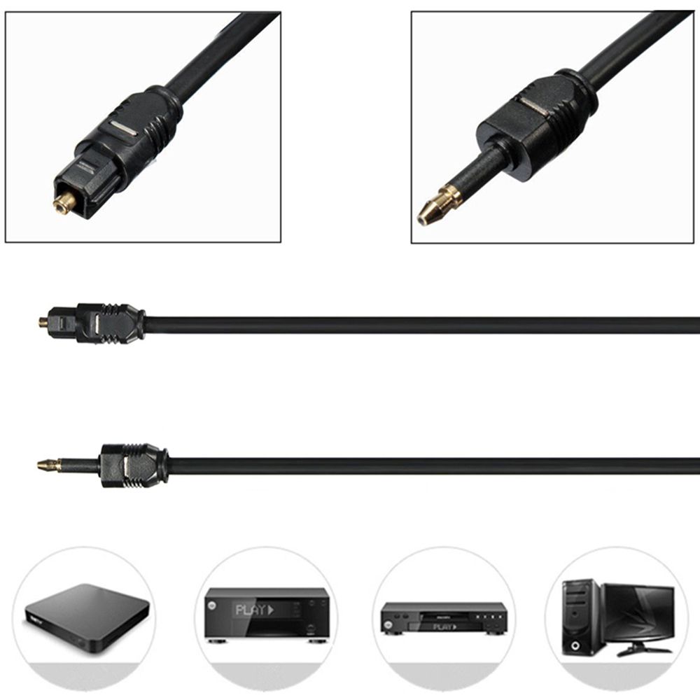 Optical Audio Cable Toslink Gold Plated - Connector Gold-plated SPDIF Line 3.5mm to