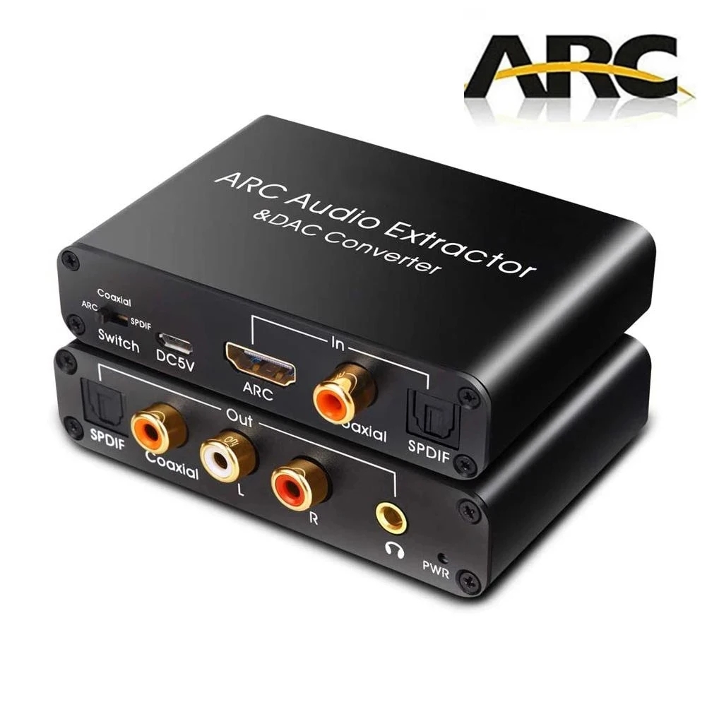 Dolby Atmos Soundbar Hdmi Earc - 192KHz ARC DAC Audio Extractor Digital