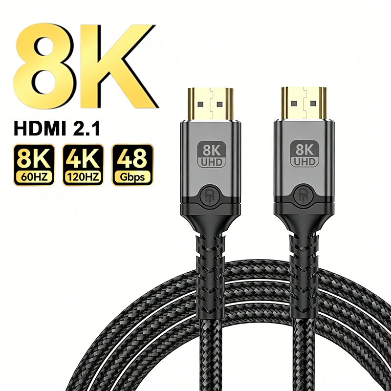 Hdmi 2.1 Cable 8K 60Hz 48Gbps Earc - 8K HDMI 2.1 Cable Male To