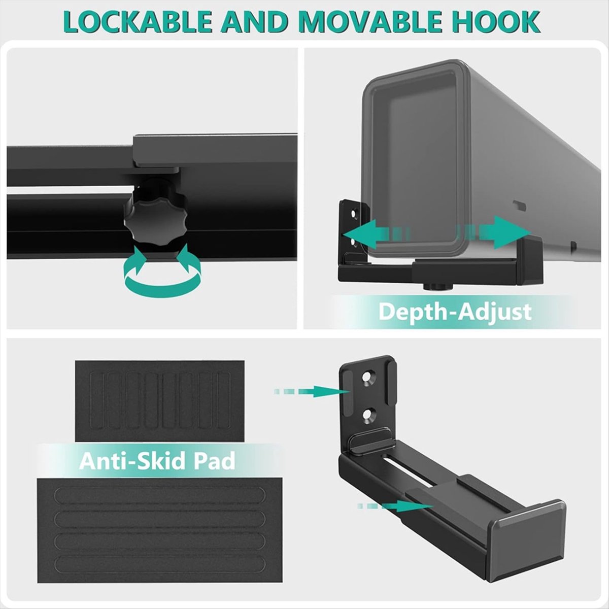 AT42 2PCS Universal Soundbar W - Soundbar Wall Mount Bracket Universal review and price