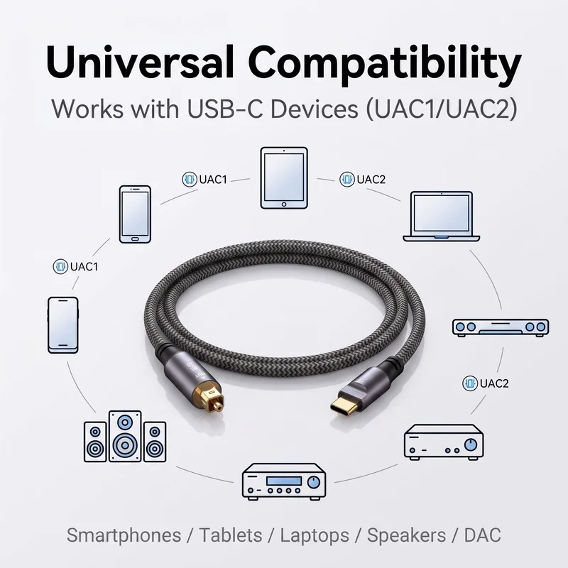 USB C to Optical SPDIF Toslink - Optical Audio Cable Toslink Gold Plated review and price