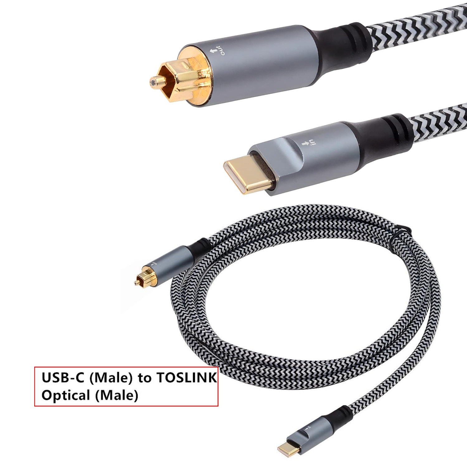 Braided USB C to Optical Audio - Optical Audio Cable Toslink Gold Plated review and price