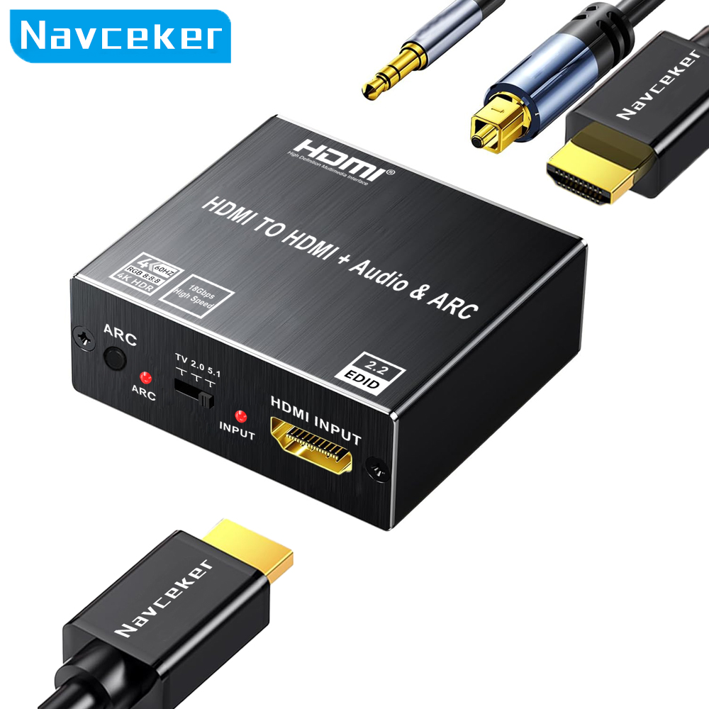 Navceker HDMI Audio Extractor  - Dolby Atmos Soundbar Hdmi Earc review and price