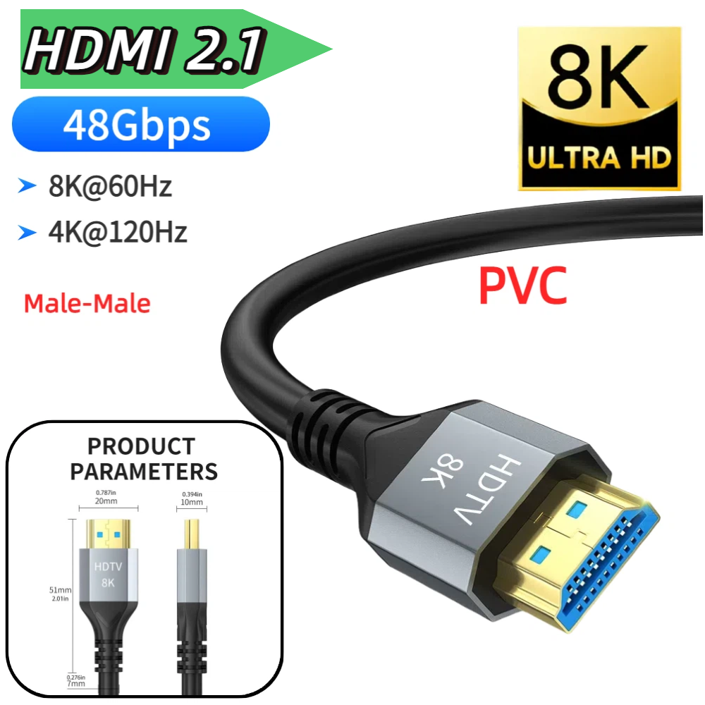 8K HDMI Cable HDMI 2.1 8K@60Hz - Hdmi 2.1 Cable 8K 60Hz 48Gbps Earc review and price